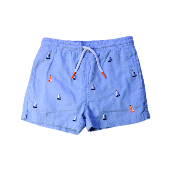 A Blue Shorts from Jacadi in size 4T for boy. (Front View)