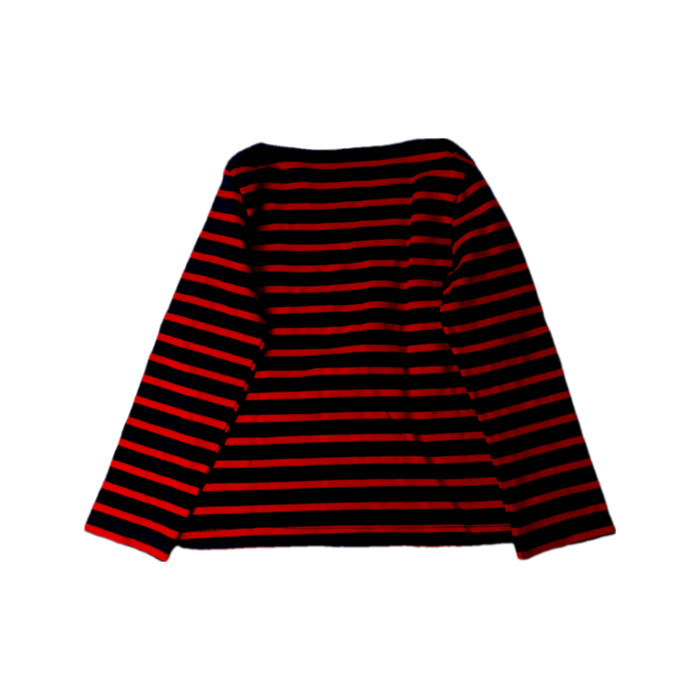 A Red Long Sleeve T Shirts from Petit Bateau in size 5T for boy. (Back View)