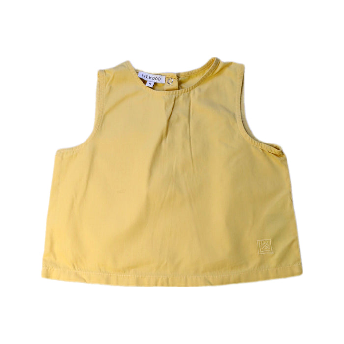 A Yellow Sleeveless Tops from Liewood in size 3T for girl. (Front View)