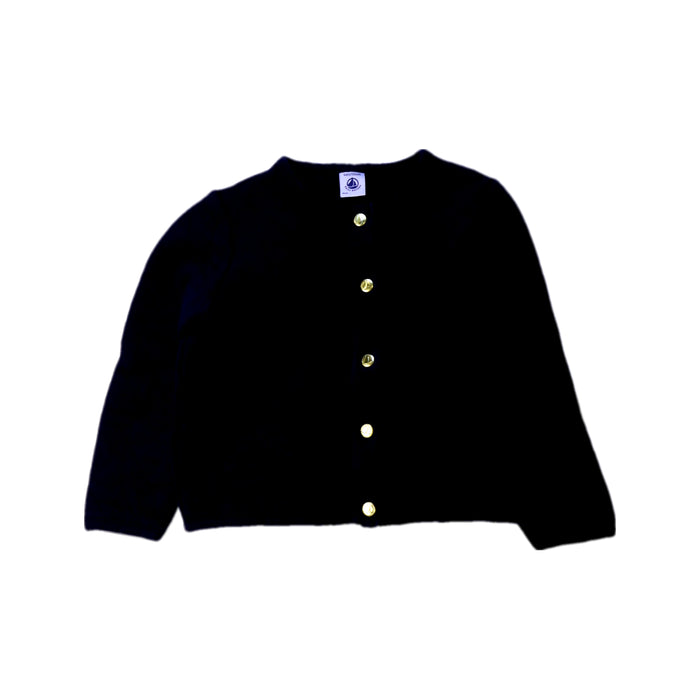A Black Cardigans from Petit Bateau in size 4T for girl. (Front View)
