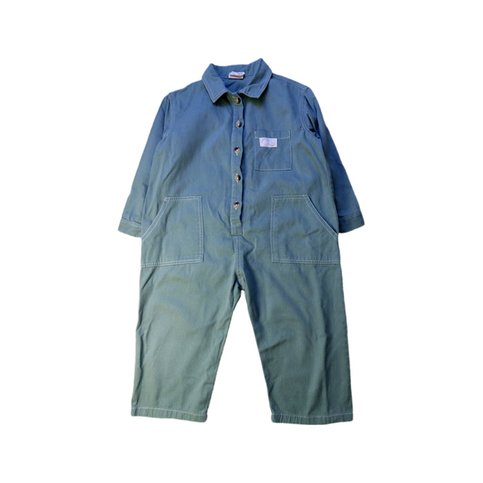 A Blue Long Overalls from Claude & Co in size 2T for girl. (Front View)