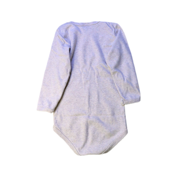 A Grey Long Sleeve Bodysuits from Petit Bateau in size 12-18M for boy. (Back View)