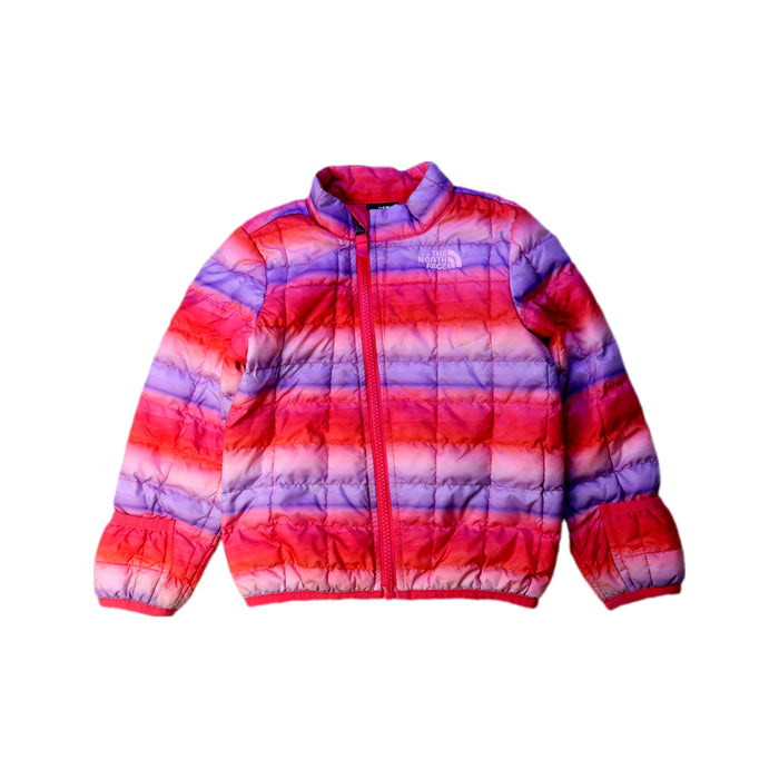 A Pink Puffer/Quilted Jackets from The North Face in size 18-24M for girl. (Front View)