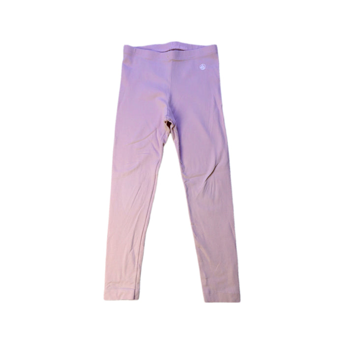 A Pink Leggings from Petit Bateau in size 4T for girl. (Front View)