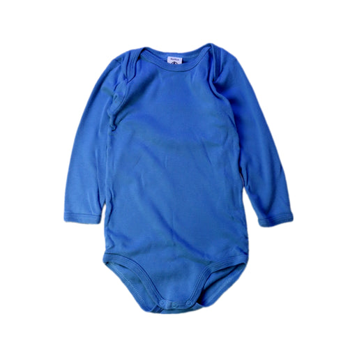 A Blue Long Sleeve Bodysuits from Petit Bateau in size 12-18M for boy. (Front View)