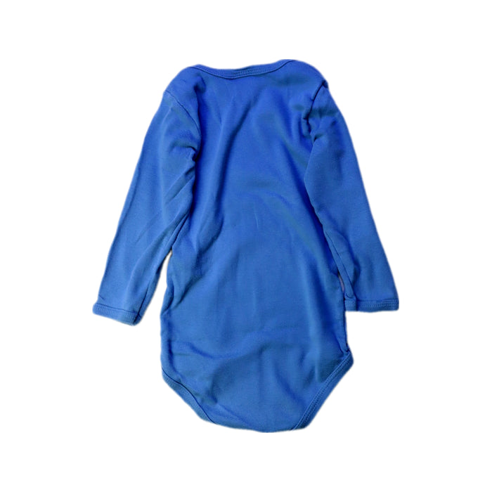 A Blue Long Sleeve Bodysuits from Petit Bateau in size 12-18M for boy. (Back View)