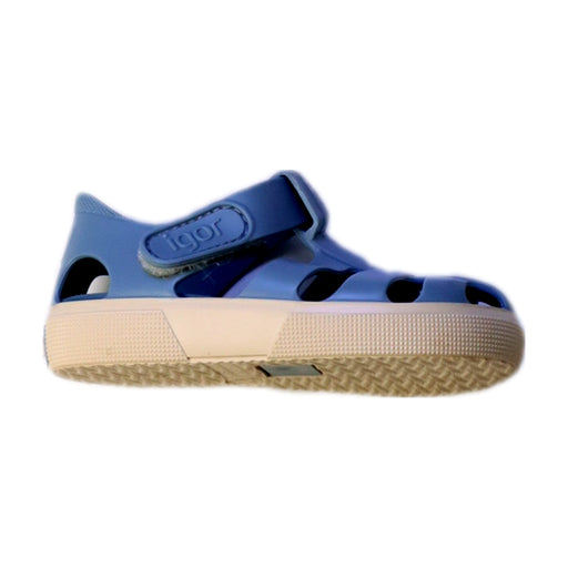 A Blue Sandals from Igor in size 12-18M for neutral. (Front View)