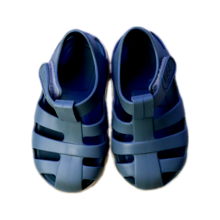 A Blue Sandals from Igor in size 12-18M for neutral. (Back View)