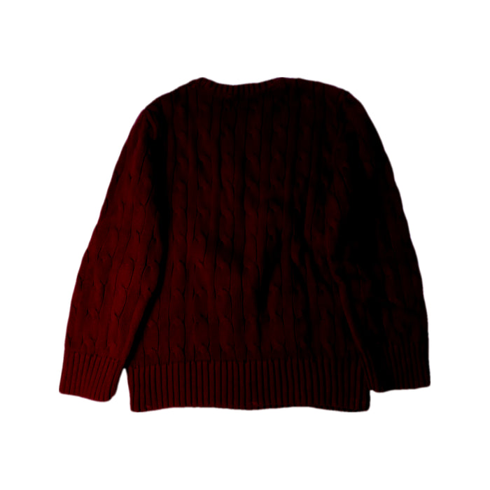 A Burgundy Knit Sweaters from Polo Ralph Lauren in size 6T for boy. (Back View)