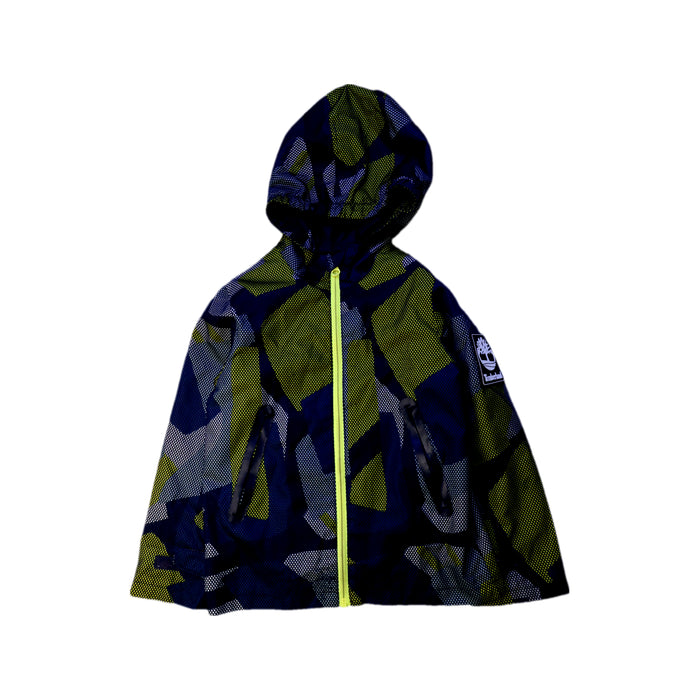 A Blue Rain Jackets from Timberland in size 5T for boy. (Front View)