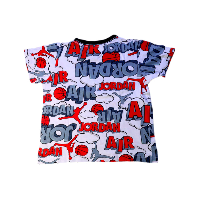 A Red Short Sleeve T Shirts from Air Jordan in size 5T for boy. (Back View)