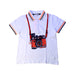 A White Short Sleeve Polos from Little Marc Jacobs in size 6T for boy. (Front View)