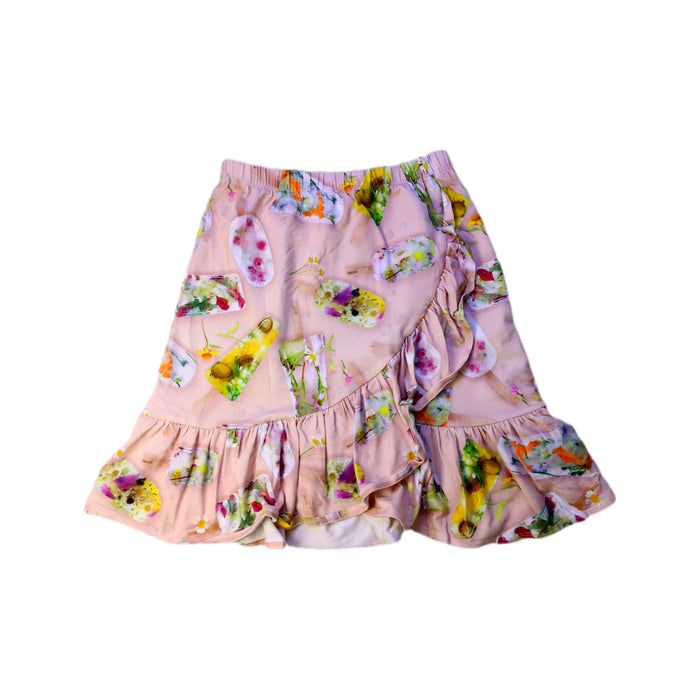 A Pink Mid Skirts from Molo in size 7Y for girl. (Front View)