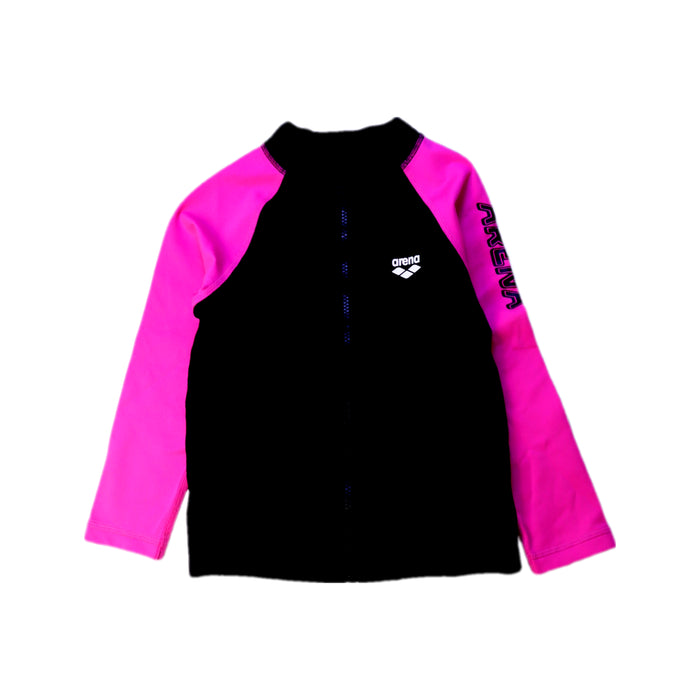 A Black Rash Guards from Arena in size 5T for girl. (Front View)