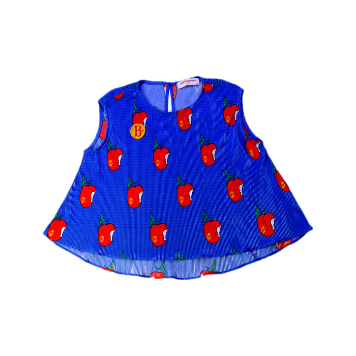 A Blue Sleeveless Tops from Bebe de Pino in size 4T for girl. (Front View)
