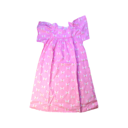 A Pink Short Sleeve Dresses from Jacadi in size 6T for girl. (Front View)