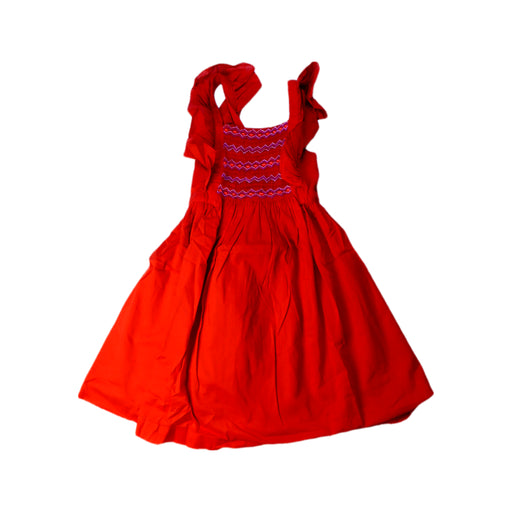 A Red Sleeveless Dresses from Jacadi in size 6T for girl. (Front View)