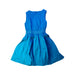 A Blue Sleeveless Dresses from Jacadi in size 6T for girl. (Front View)