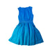 A Blue Sleeveless Dresses from Jacadi in size 6T for girl. (Back View)