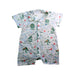 A Green Short Sleeve Rompers from Chateau de Sable in size 0-3M for boy. (Front View)