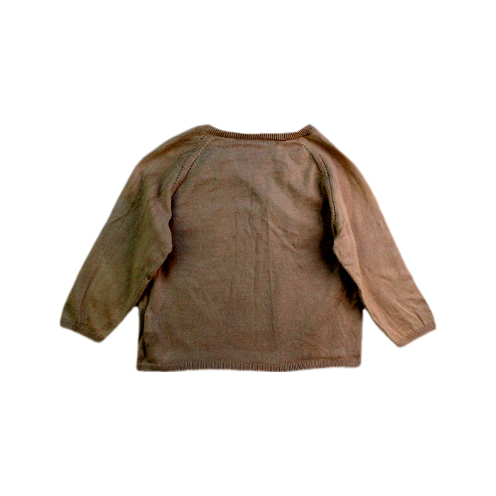 A Taupe Knit Sweaters from Bonpoint in size 6-12M for girl. (Back View)