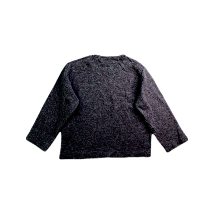 A Grey Long Sleeve T Shirts from Petit Bateau in size 12-18M for boy. (Back View)