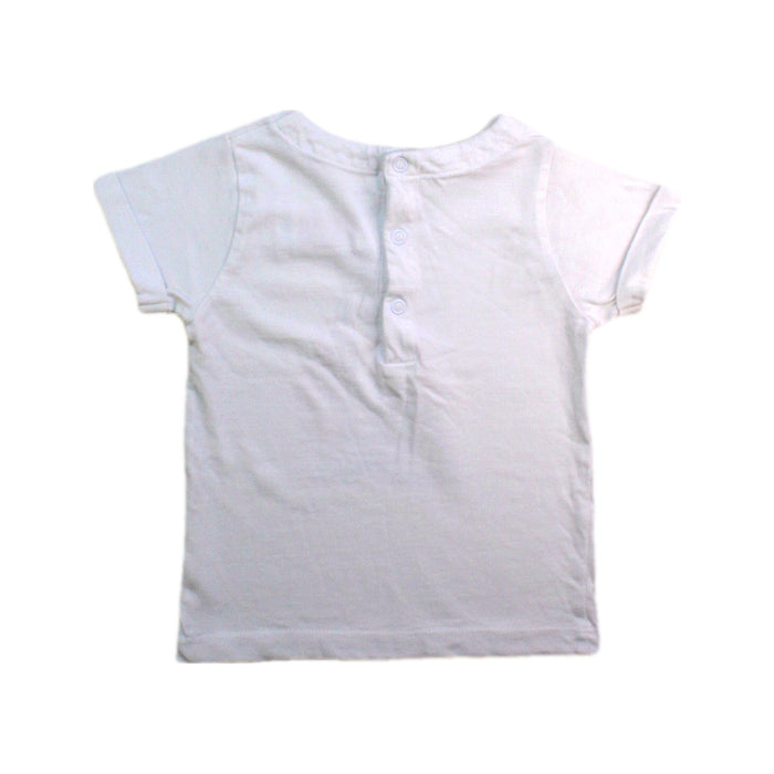 A White Short Sleeve T Shirts from Jacadi in size 12-18M for boy. (Back View)