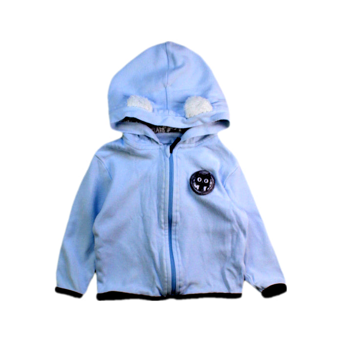 A Blue Hooded Sweatshirts from Karl Lagerfeld in size 6-12M for boy. (Front View)