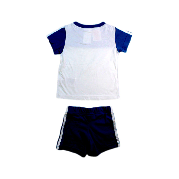 A Blue Shorts Sets from Adidas in size 3-6M for boy. (Back View)