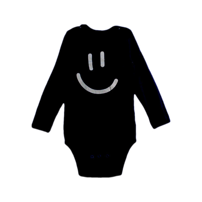 A Navy Long Sleeve Bodysuits from Molo in size 12-18M for boy. (Front View)