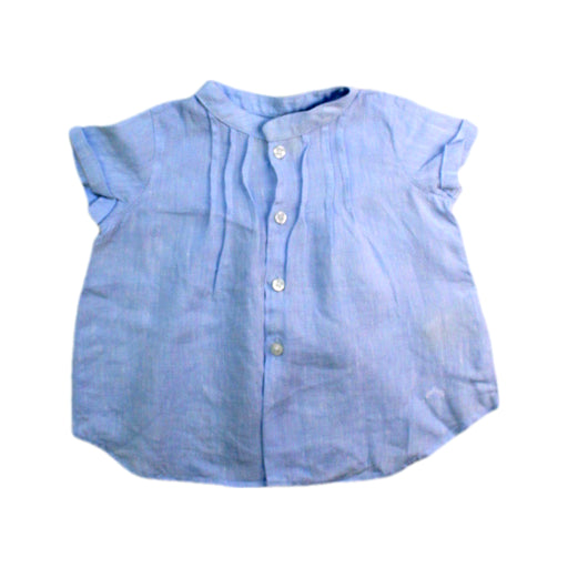 A Blue Short Sleeve Shirts from Nanos in size 3-6M for girl. (Front View)