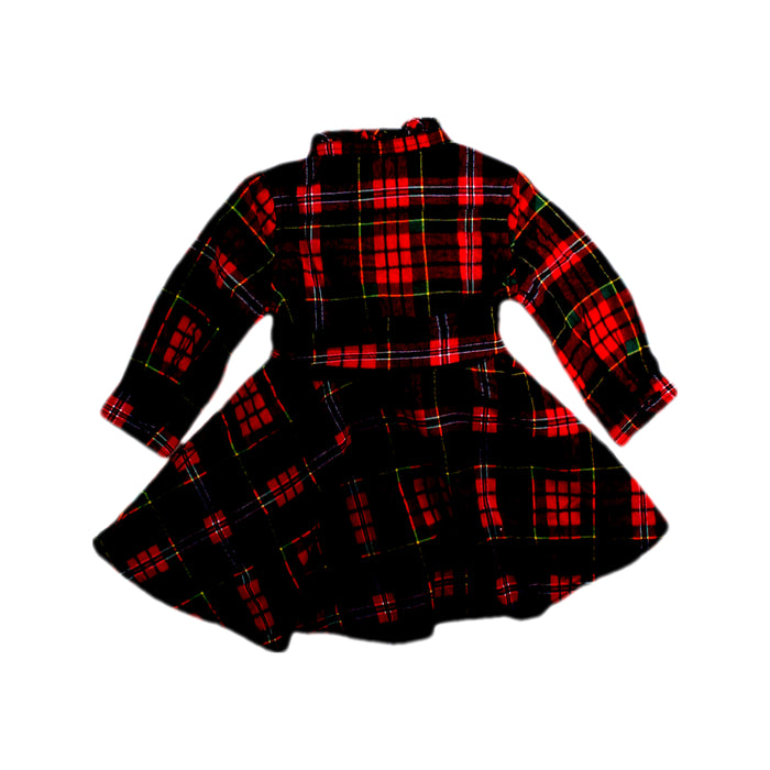 A Red Long Sleeve Dresses from Ralph Lauren in size 3-6M for girl. (Back View)