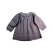 A Grey Long Sleeve Dresses from The Little White Company in size 0-3M for girl. (Back View)