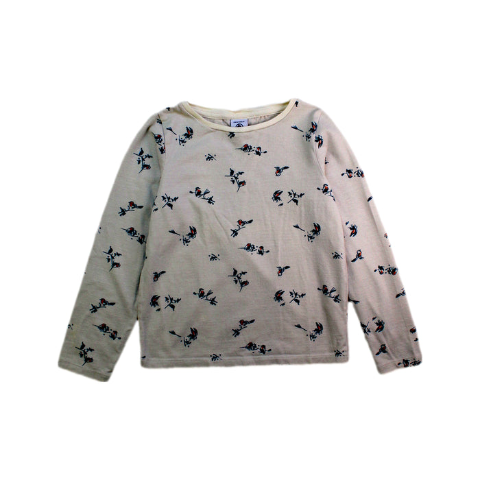 A White Long Sleeve Tops from Petit Bateau in size 6T for boy. (Front View)