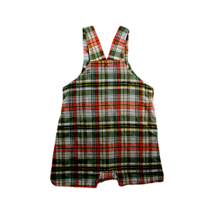 A Multicolour Overall Shorts from Chateau de Sable in size 3-6M for boy. (Back View)