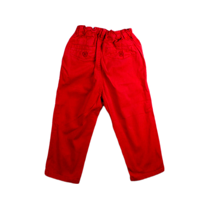 A Red Casual Pants from Chateau de Sable in size 12-18M for boy. (Back View)
