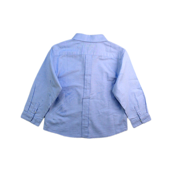 A Blue Long Sleeve Shirts from Chateau de Sable in size 18-24M for boy. (Back View)