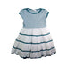 A Blue Short Sleeve Dresses from Chateau de Sable in size 4T for girl. (Front View)