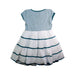 A Blue Short Sleeve Dresses from Chateau de Sable in size 4T for girl. (Back View)