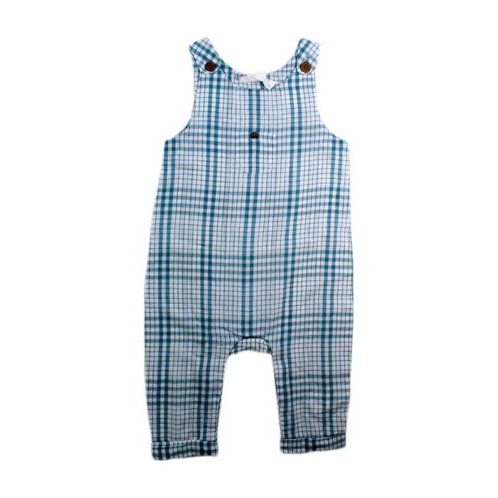 A Blue Long Overalls from Chateau de Sable in size 6-12M for boy. (Front View)