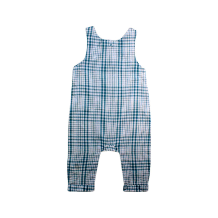 A Blue Long Overalls from Chateau de Sable in size 6-12M for boy. (Back View)