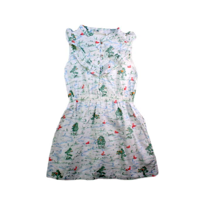 A White Sleeveless Dresses from Chateau de Sable in size 3T for girl. (Front View)