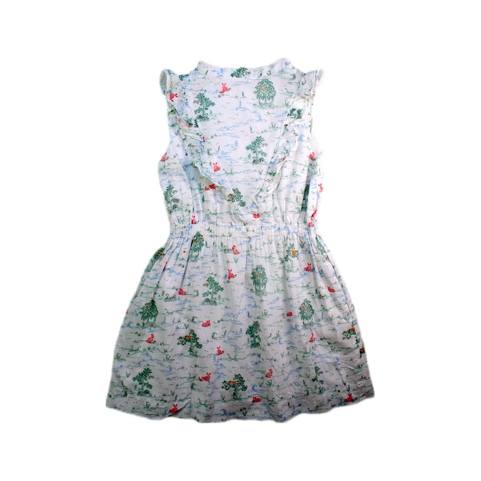A White Sleeveless Dresses from Chateau de Sable in size 3T for girl. (Back View)
