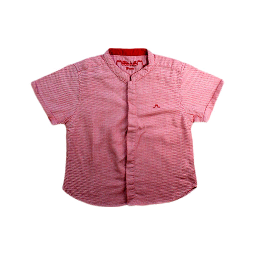 A Pink Short Sleeve Shirts from Chateau de Sable in size 12-18M for boy. (Front View)