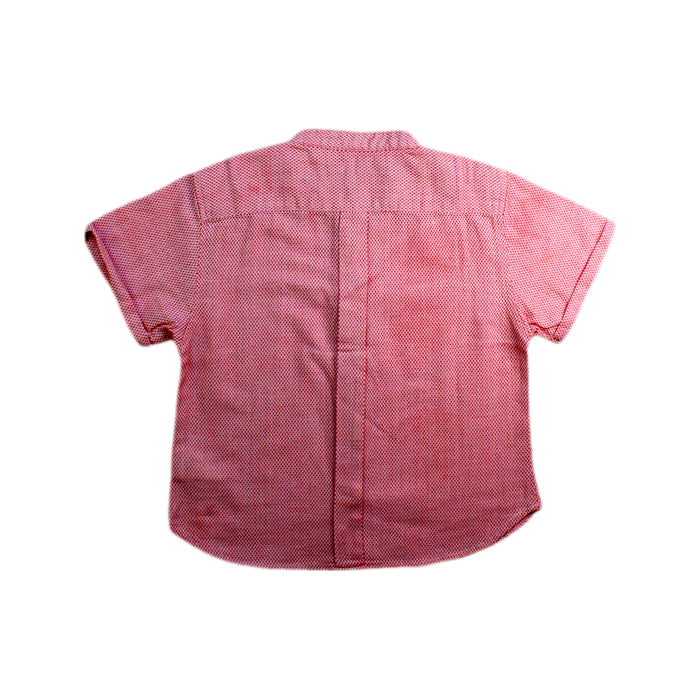 A Pink Short Sleeve Shirts from Chateau de Sable in size 12-18M for boy. (Back View)