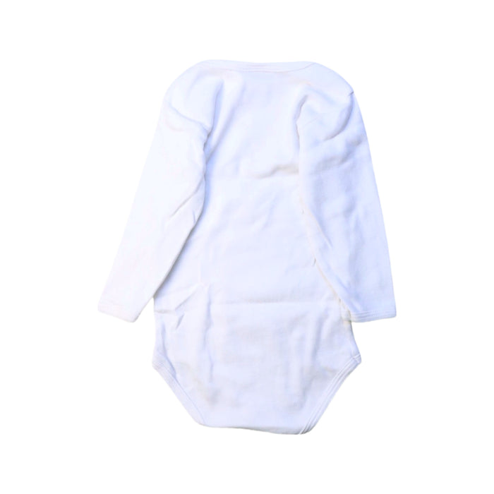 A White Long Sleeve Bodysuits from Petit Bateau in size 3-6M for boy. (Back View)