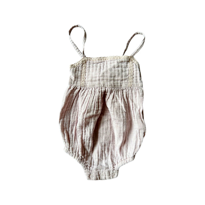 A Pink Sleeveless Rompers from Jamie Kay in size 6-12M for girl. (Front View)