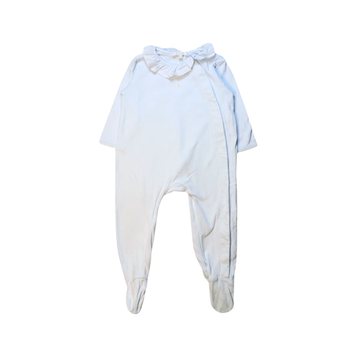 A White Onesies from Chloe in size 6-12M for neutral. (Front View)