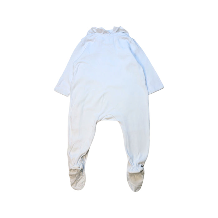 A White Onesies from Chloe in size 6-12M for neutral. (Back View)