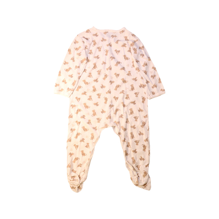 A White Onesies from Petit Bateau in size 12-18M for girl. (Back View)
